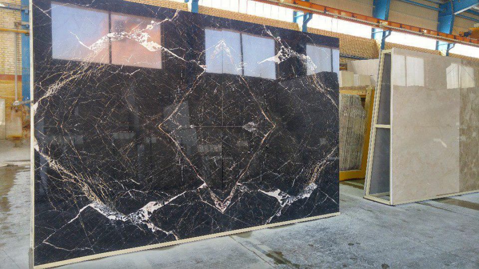 3d black marble slab